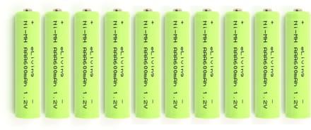 eLiving - Oplaadbare AAA Batterijen. 600mAh 10 stuks