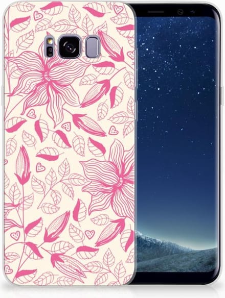 Samsung Galaxy S8 Plus TPU Case Pink Flowers