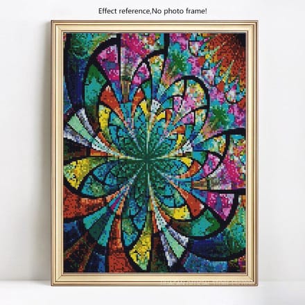 Diamant schilderij Mandala Diamant borduurwerk Volledige weergave Bloemen Diamant 20X30 black