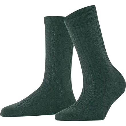 FALKE Declivity eenkleurig wol sokken dames groen - maat 39-42