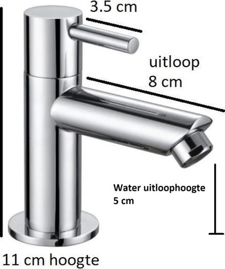Aloni Design Koudwaterkraan - 1/2 - Chroom