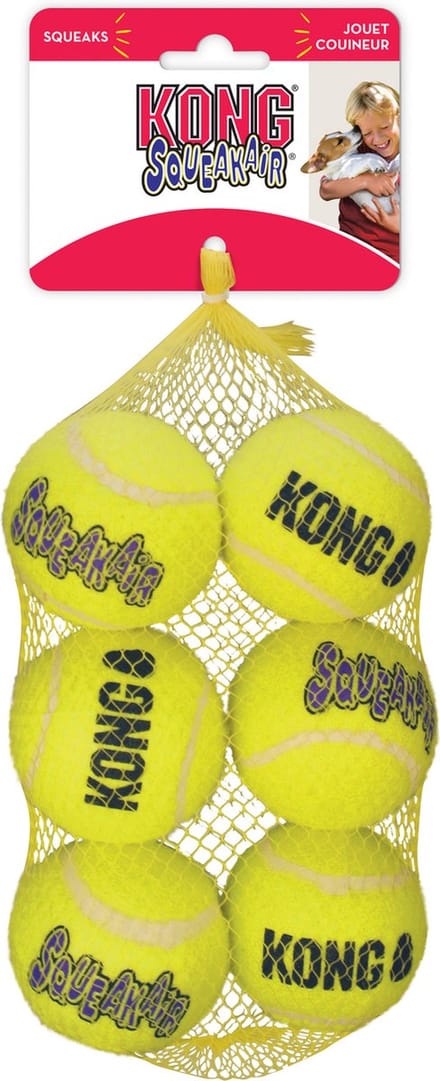 Kong Squeakair Ball - Hondenspeelgoed -  6 St
