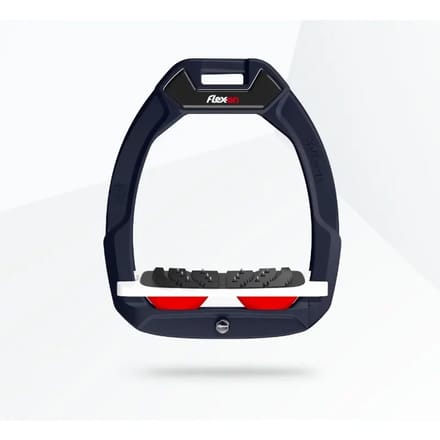 Veiligheidsbeugels voor paardrijden Schuin Ultra Grip Groen/Wit/Rood Flex-On Safe-On