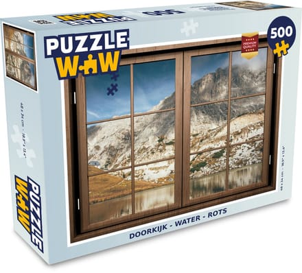Puzzel Doorkijk - Water - Rots - Legpuzzel - Puzzel 500 stukjes