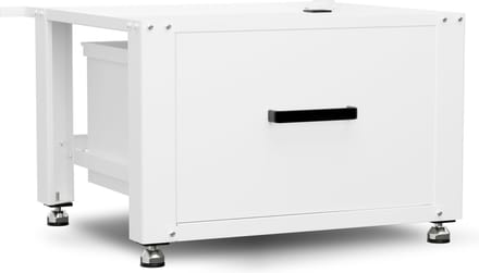 Bodo® - Wasmachine Verhoger - Kast - Ombouw met Lade - Wit - 61x58x44-48cm