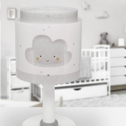 Dalber Kindertafellamp Baby Dreams, grijs, G4, Ø 15 cm