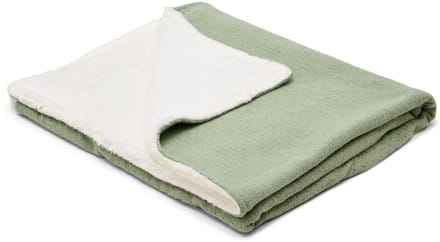 Gebreid wiegdeken - Fleece – Groen – Essentials