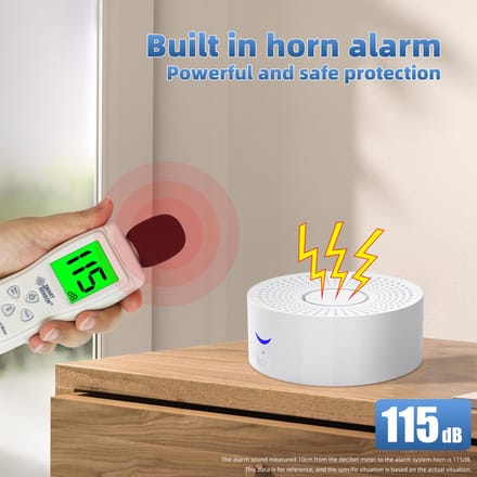 Home Beveiligingssysteem WiFi Tuya APP Monitoring Meldingen Type C Voeding Draadloze Ontvanger Afstandsbediening Kit wit
