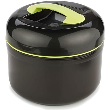 Boite repas isotherme - Valira - Grande lunchbox - 1,5L - Noir et vert - Compartiment beweegbaar zwart