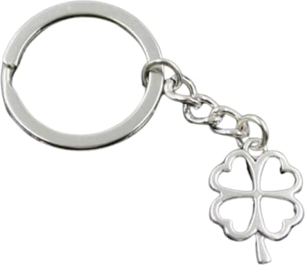 Knaak Sleutelhanger Klavertje Vier - Zilver - Geluksbrenger