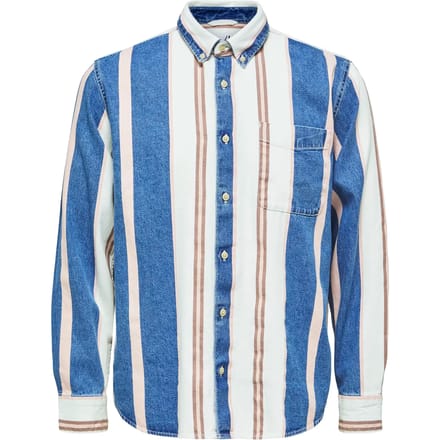 Selected Homme Slhbrad 23903 Stripe Ls Loose Dnmshirt U Overhemden - Multi