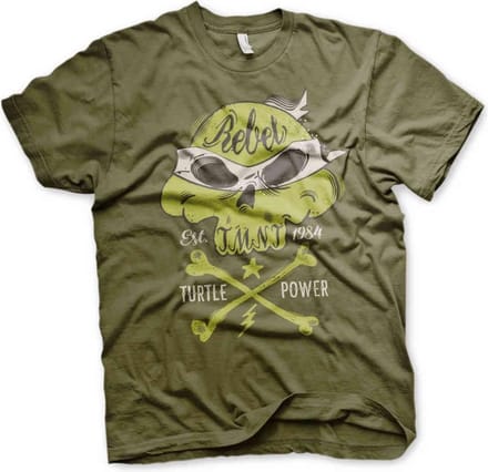 Teenage Mutant Ninja Turtles Heren Tshirt -M- Rebel Turtle Power Groen
