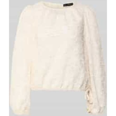 regular fit blouse met franjes en ronde halsuitsnijding