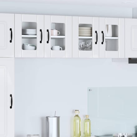vidaXL Wandglas cabinet LUCCA Hoogglans Wit 60 x 31 x 40 cm