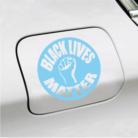 Bumpersticker - Black Lives Matter - 15 X 15 - Licht Blauw