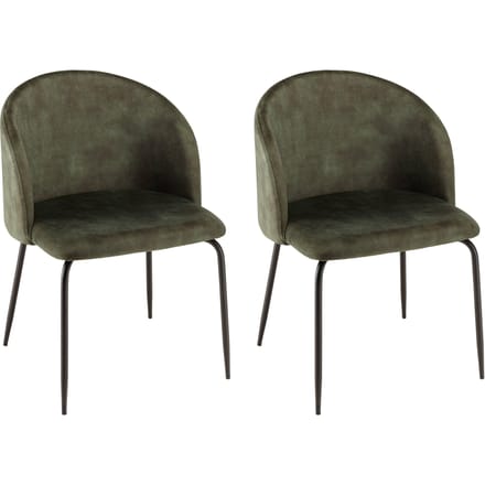 Set van 2 eetkamerstoelen Augustin velvet | Macabane