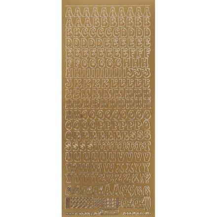 Reliëfsticker "Grote letters" - Goud