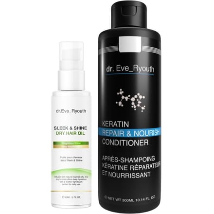 Dr. Eve_Ryouth Keratine Conditioner + Glad & Glanzend Haarolie 360