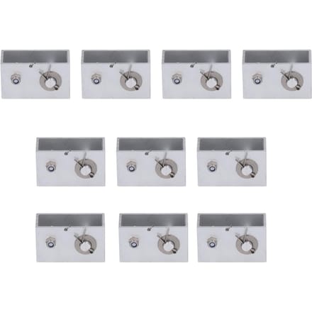 10 stuks Elektrische Hekdraadspanner Aluminiumlegering Spanning Hek Inline Spanner Diefstalalarm voor Veiligheid op de Boerderij white