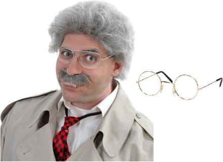 Guirca Opa Abraham Pruik en brilletje - verkleedaccessoires - volwassenen