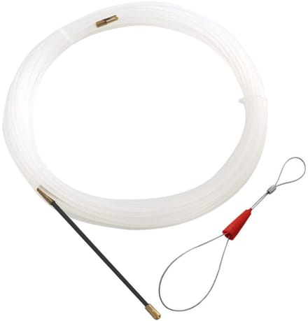 Dailygoods - Kabeltrekhulpmiddel 15m met Gidsveer Ø 3mm Nylon Retractiekabel