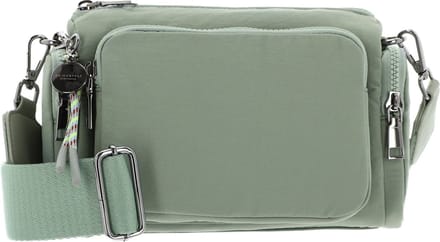 SEIDENFELT MANUFAKTUR Schoudertas Laanila Midi Crossbag Side Pockets Nylon Sage Mintgroen