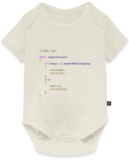 Baby Logica Programmeur Cadeau Baby Rompertje Met Korte Mouwen