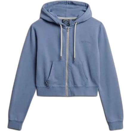 Superdry - Essential Logo Cropped Zip Hoodie - Dames - Hoodies