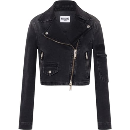 damesjassen Moschino Jeans - denim jacket stretch10.5 oz - grijs