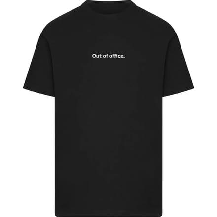 Mister Tee - Out Of Office EMB Heren Tshirt - M - Zwart