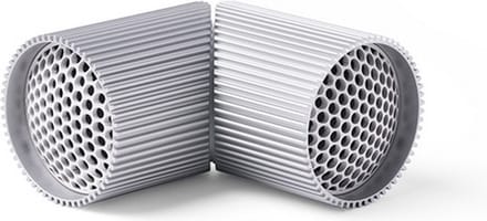Lexon Design Ray Bluetooth TWS Magnetische Stereo Speakerset - Raw Aluminium