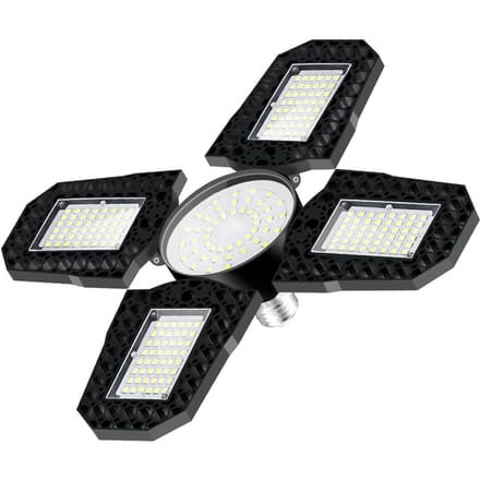 LED-garagelamp E27 opvouwbare transformator garagelamp 100W krachtig waterdicht industrieel warme witte kleur