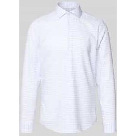 Slim fit zakelijk overhemd met kentkraag