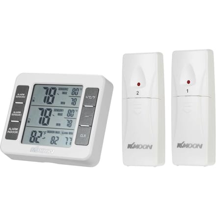 KKmoon Mini LCD Digitale Thermometer Temperatuurmeter 0 Celsius ~ 50 Celsius met Meting Celsius / Fahrenheit Max Min Waarde white