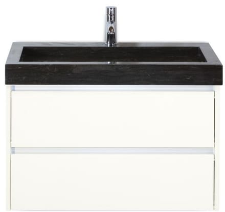 Dante Badmeubelset 80 cm - Wit Hoogglans - Wastafel Hardsteen Wit Lucca