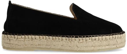 Sacha - Dames - Zwarte suède espadrilles - Maat 37