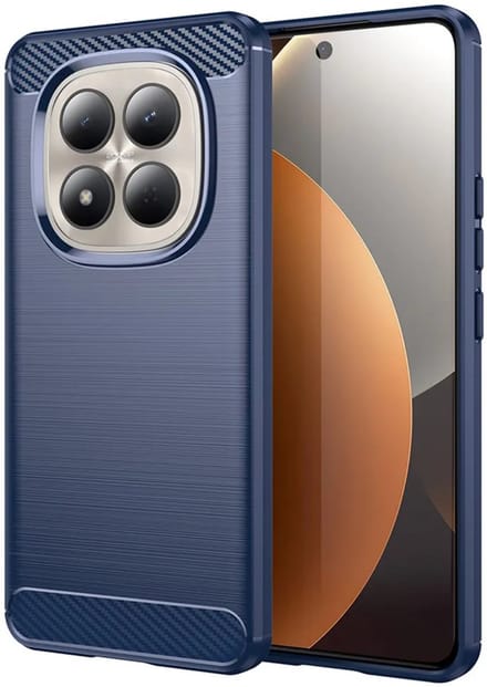Hoesje geschikt voor Xiaomi Redmi Note 15 Pro 4G - Techsuit Carbon Silicone Back Cover - Blauw