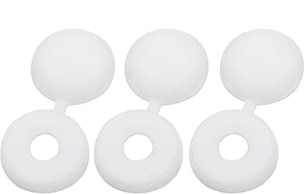 Ibley Basic - Afdekkapjes voor M6 schroeven - Wit - 50 stuks - Kunststof