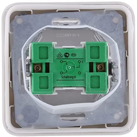 Universele schakelaar 6-10A IP44 - Duroplast - Zuiver wit