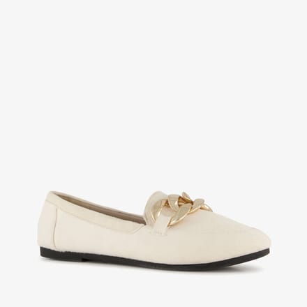 Dames loafers met ketting details beige - Maat 37