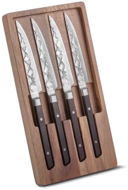 Steakmessenset, 6-delig, Duits staal, 3D bergpatroon | BARE Cookware