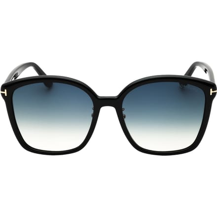 Tom Ford Smoke Gradient Lens Glanzend zwarte zonnebril