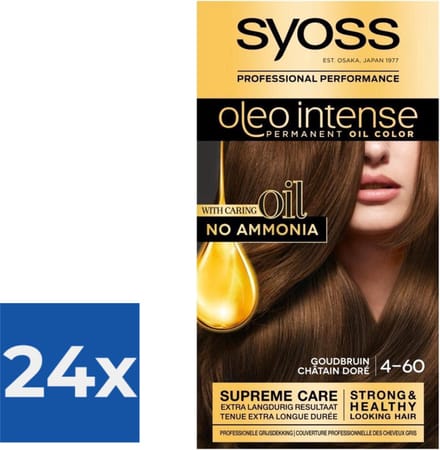 Syoss Oleo Intense - Haarverf - 4-60 - Goudbruin - 115ml x 24