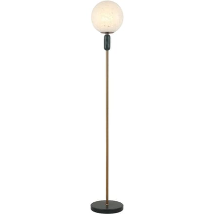Viokef Vloerlamp Polly met glazen kap, marmer-element