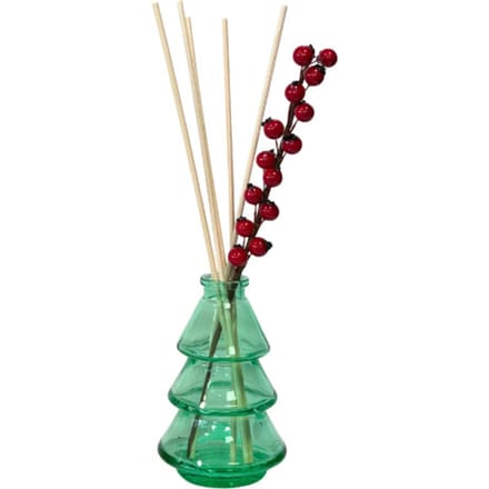 Housevitamin Reed Diffuser Xmas Tree – Appel & Kaneel Geur – 100ml – Luxe Kerstfles – Ideaal Relatiegeschenk – Kerst Geurverspreider