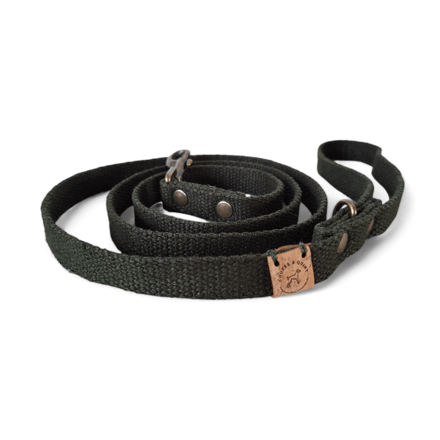 Cooper & Quint Simply Hemp Hondenriem - Bosgroen - 150 cm - 2 cm - Oud Messing