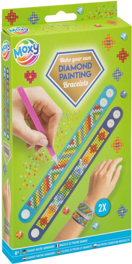 Diamond Painting armbandjes rose 2 stuks - kerst - sinterklaas - kado - cadeau