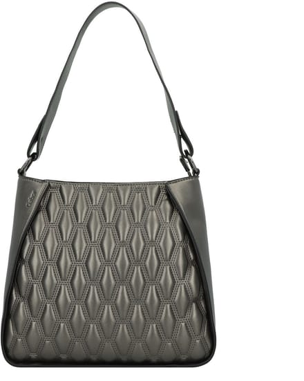 Gabor Schoudertas Benira Hobo Bag Metallic Grey Donkergrijs