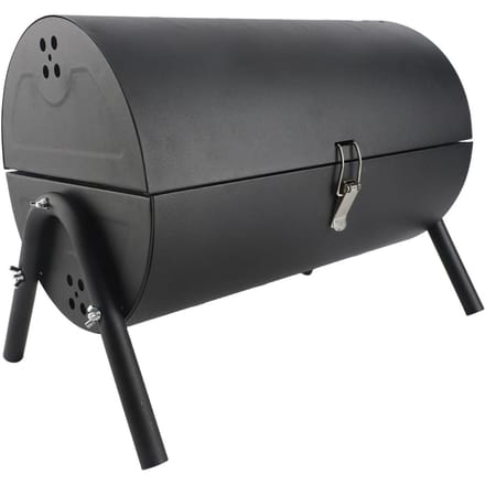 Houtskoolbarbecue Grill Draagbaar Rookvrij Dubbelzijdig Metalen Houtskool BBQ Grill voor Camping gray