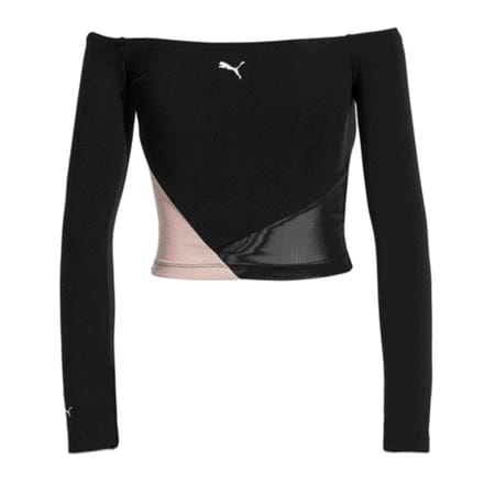 Puma Rive Gauche Off Shoulder Damestop Zwart Colourblock 578445 01